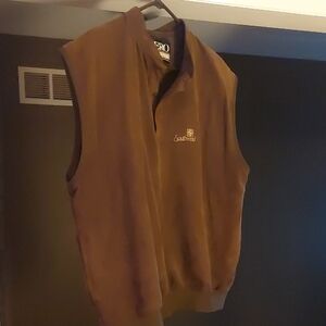 Brown Sleeveless Golf Jacket